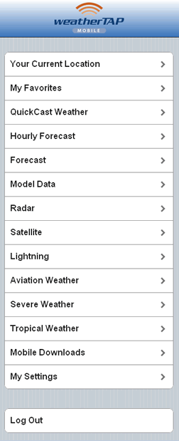WeatherTAP Mobile Graphical