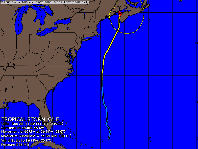 Hurricane tracking chart sample